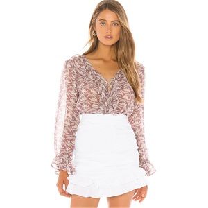 NWT REVOLVE Rachel Pally Chiffon Eros Top Dove